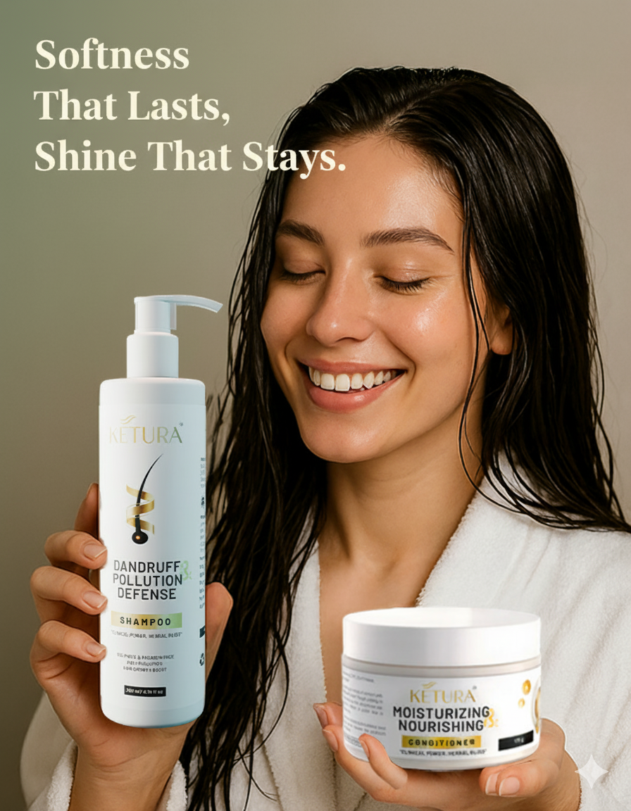 Dandruff & Pollution defence Shampoo AND Moisturizing & Nourishing Conditioner Combo